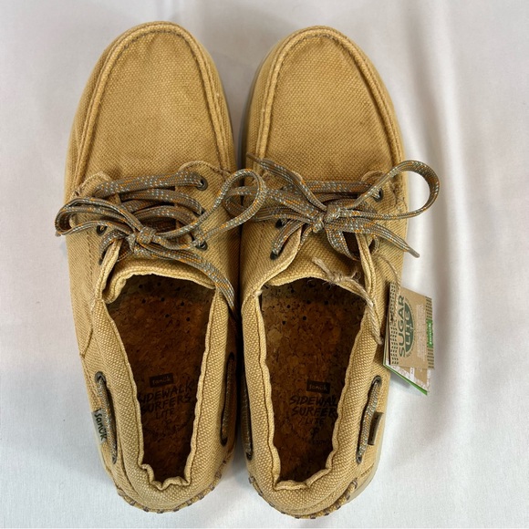 Sanuk Men’s Dinghy Lite SL Washed Tan Boat Shoe - Picture 4 of 11